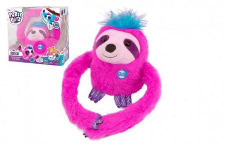TM Toys Zvířátko Slowy - plyšový lenochod 24m +  Růžová