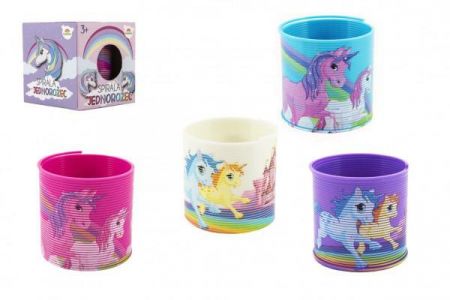 Teddies Spirála/ pružina jednorožec průměr 6,5 cm 