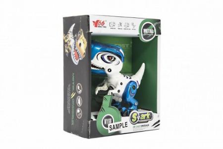 Teddies Robot dino kov/plast 12 cm se světlem se zvukem