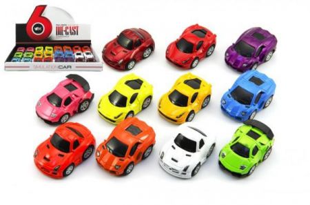 Teddies Auto mini kov/plast 5 cm na zpětné natažení