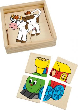 Woody Minipuzzle Mašinka v dř. krabičce
