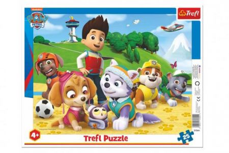 Trefl Puzzle deskové Paw Patrol/Tlapková patrola na stopě 37x29cm 25 dílků 