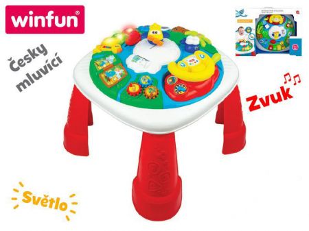 Winfun Interaktivní stoleček česky mluvící na baterie se světlem a zvukem 12 m