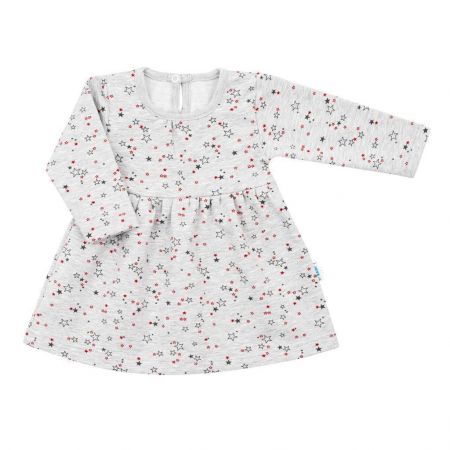 NEW BABY Kojenecké šatičky s dlouhým rukávem New Baby For Girls hvězdičky Vel. 80