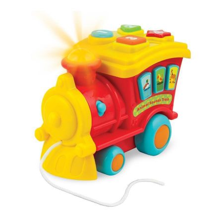 Winfun Edukační lokomotiva 21 cm se světlem a zvukem zvířátek
