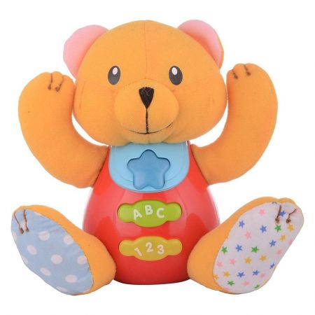 Winfun Medvídek 18 cm sedící se světlem a zvukem