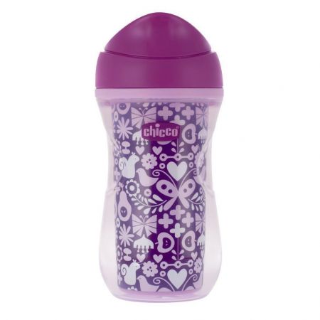 Chicco Hrneček Aktivní termo s hubičkou 266 ml 14 m+  Fialový potisk