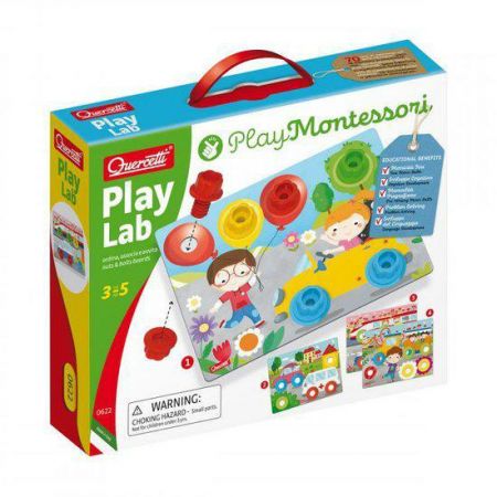 Quercetti Play Lab nuts & bolts boards tabulky se šroubky a matičkami