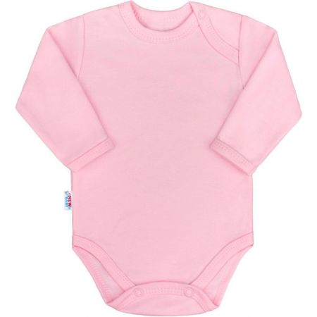 NEW BABY Kojenecké body s dlouhým rukávem New Baby Pastel růžové Vel. 74
