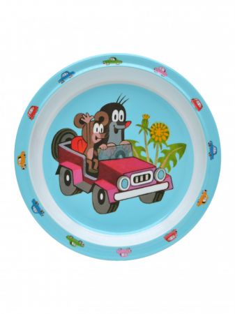 Moravská ústředna Melaminový talíř Krtek Modrý jeep
