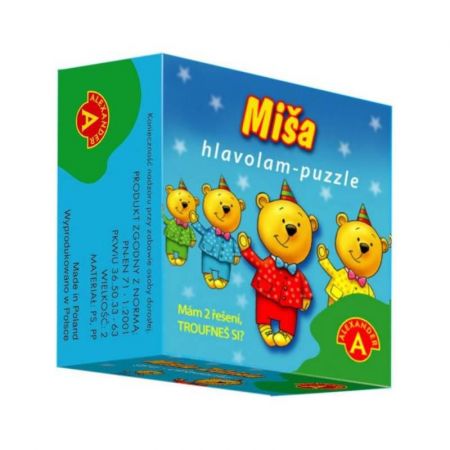 Alexander Hlavolam Puzzle Míša 9 kartiček v krabičce