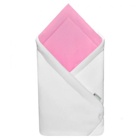 Babyrenka Rychlozavinovačka 75 x 75 cm FLEECE úplet Bílá + Růžová