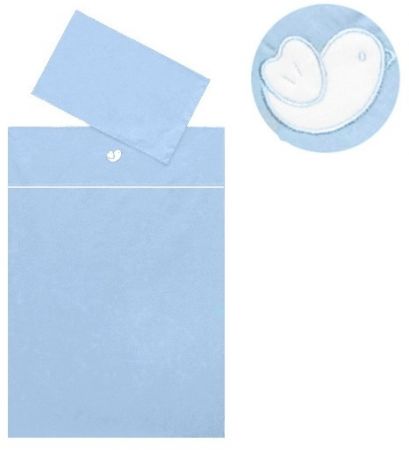 Babyrenka Dětské povlečení 2dílné Bird Sky Blue 130 x 90 cm ČR