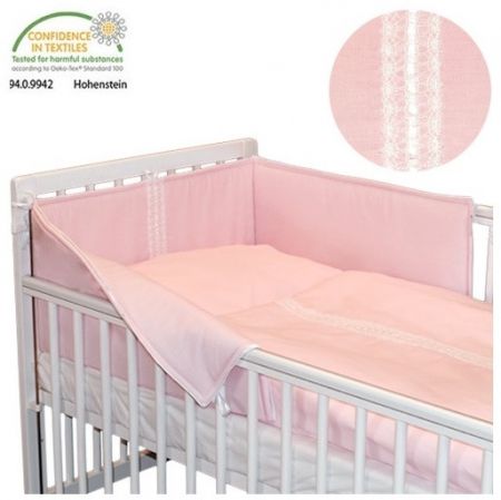 Babyrenka Souprava 3 dílná do postýlky Vanesa Pink 130 x 90 cm