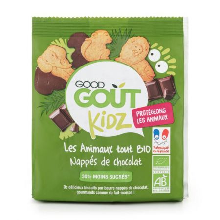 Good Gout BIO Máslová zvířátka polomáčená v hořké čokoládě 120 g