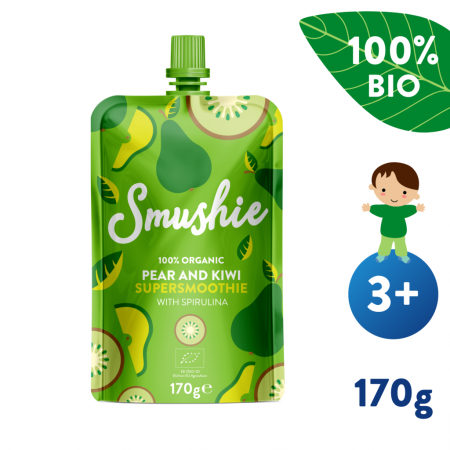 Salvest BIO Ovocné smoothie s hruškou, kiwi a spirulinou (170 g)