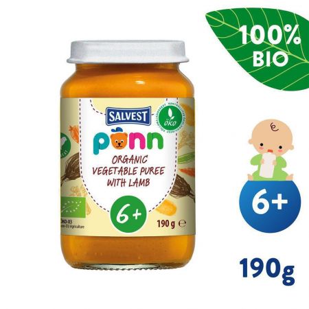 Salvest Ponn BIO Jehněčí maso se zeleninovým pyré (190 g)