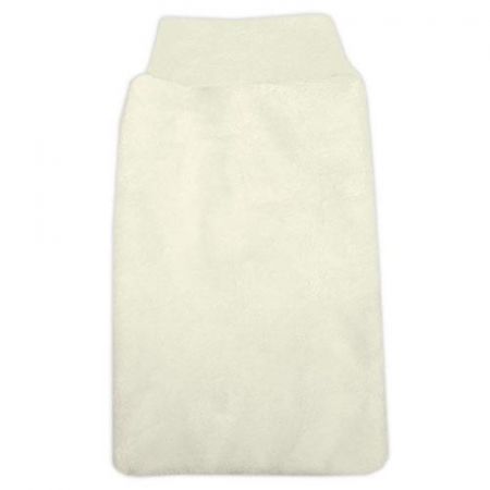 Babyrenka velká žínka pro miminka Flanel Fleece s nápletem 25x16 cm Natur