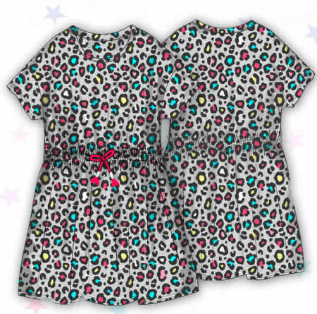 Minoti Šaty dívčí, Minoti, 10KDRESS 1, šedá Vel. 116/122