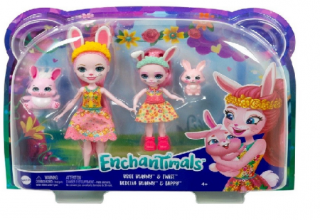 Mattel Enchantimals panenka a sestřička Bree Bunny + Twist