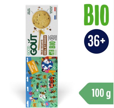 Good Gout BIO Bee´scuits, sušenky s medem a kousky čokolády 100 g