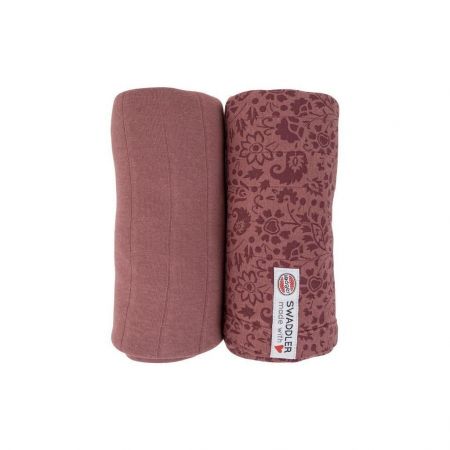 Lodger Swaddler Látková plenka Flower Tribe 2balení 120 x 120 cm Rosewood