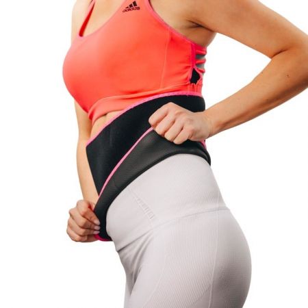 beUnik Slim Belt neoprenový pás na hubnutí - vel. XL růžová