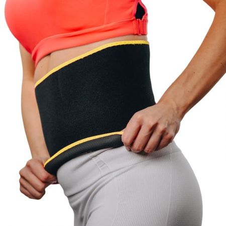 beUnik Slim Belt neoprenový pás na hubnutí - vel. S žlutá