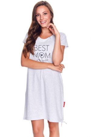 Doctor Nap Kojící noční košile šedá Best mom Vel. L