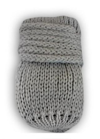 Baby Nellys  Kojenecké rukavičky pletené, zimní - Vel. 56-68 (0-6 m) Baby Nellys Šedé