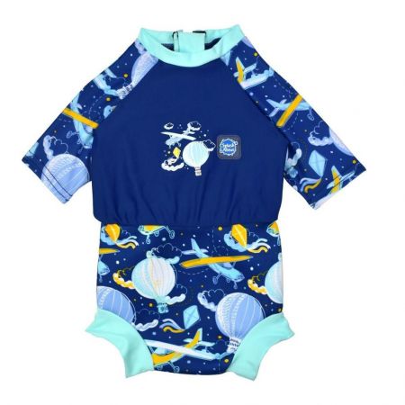 Splash About Plavky Happy Nappy kostýmek 3/4 rukáv Sunsuit Up in the Air Vel. L (6-14 měs.)
