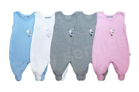 Baby Service Bavlněné dupačky s výšivkou Medvídek Růžové Vel. 56