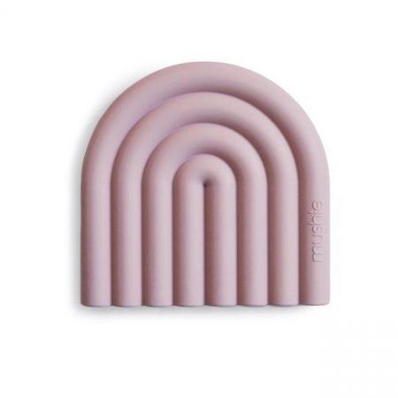 Mushie Silikonové kousátko Rainbow Mauve