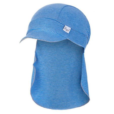 Little Angel (DITA) Kšiltovka tenká pirát pruh Outlast® - pruh šedomodrý Vel. 3 (42-44 cm)
