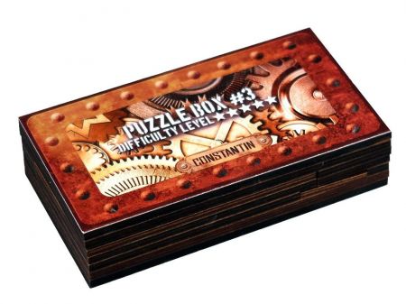 Hlavolam skříňka - Recenttoys Puzzle Box #3 - Oranžová