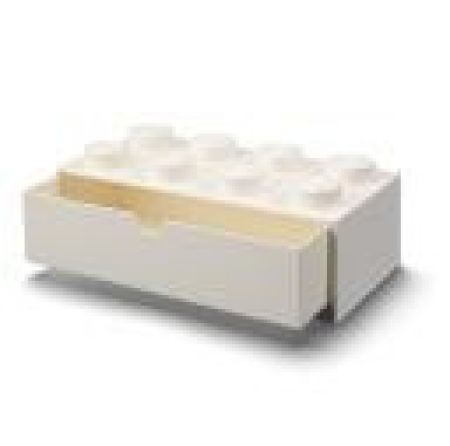 LEGO stolní box 8 se zásuvkou Bílá