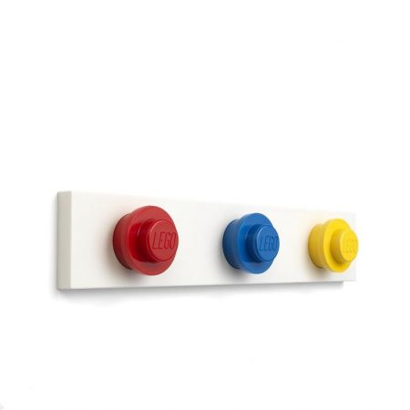 LEGO nástěnný věšák Červená, modrá, žlutá