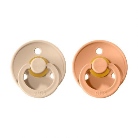 Bibs dudlíky kaučuk 2 ks 0-6 měsíců Colour Vanilla/peach