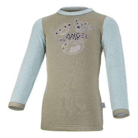 Little Angel (DITA) Tričko smyk SAFARI DR Outlast® - Khaki army/pruh Vel. 122