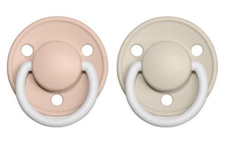 Bibs dudlíky kaučuk 2 ks De Lux 0-6 měsíců  Blush/Vanilla noční