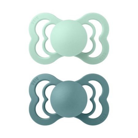 Bibs dudlíky kaučuk 2 ks Supreme 0-6 měsíců Nordic-mint-island-sea