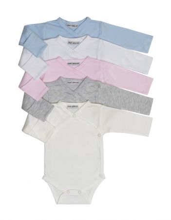 Baby Service Body dlouhý rukáv zavinovací Smetanová Vel. 50
