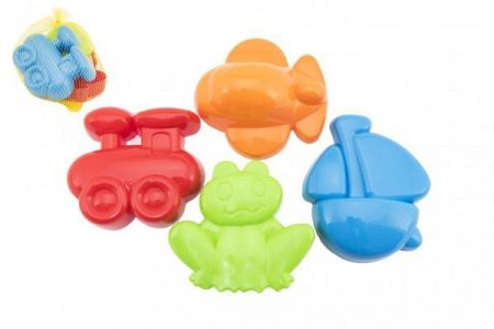 Teddies Formičky Bábovky na písek 4ks plast 10cm