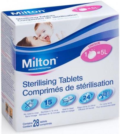 MILTON  Dezinfekční sterilizační tablety 28 ks