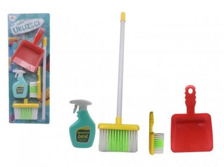 Teddies Uklízecí sada/uklízečka s doplňky plast 5 ks 