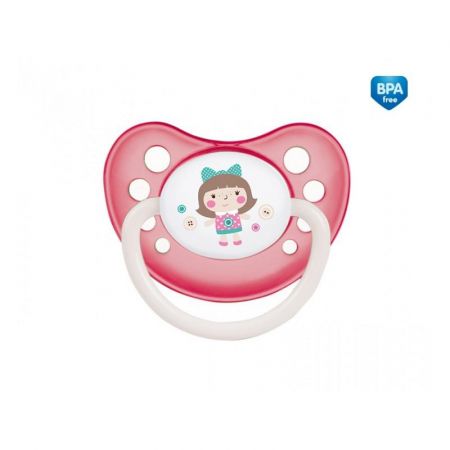 Canpol babies Šidítko 18 m+ silikonové anatomické Toys Růžová 18m+ 