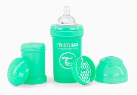 Twistshake Kojenecká láhev Anti-Colic 180 ml  Pastelově zelená