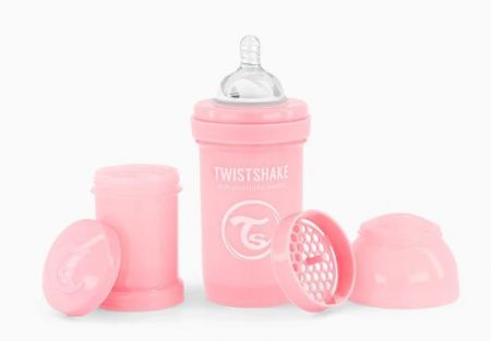 Twistshake Kojenecká láhev Anti-Colic 180 ml  Pastelově růžová