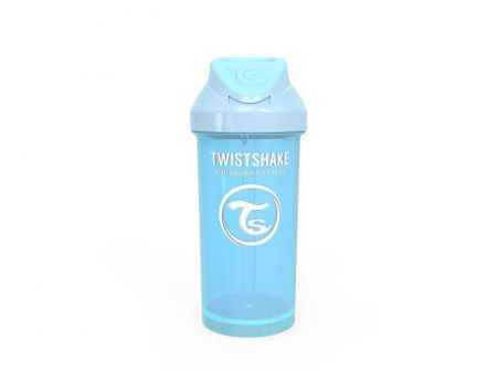 Twistshake Láhev s brčkem 360 ml Pastelově modrá