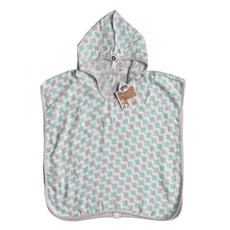 Kikko Bambusové mušelínové pončo Vel. 2 Cross Mint